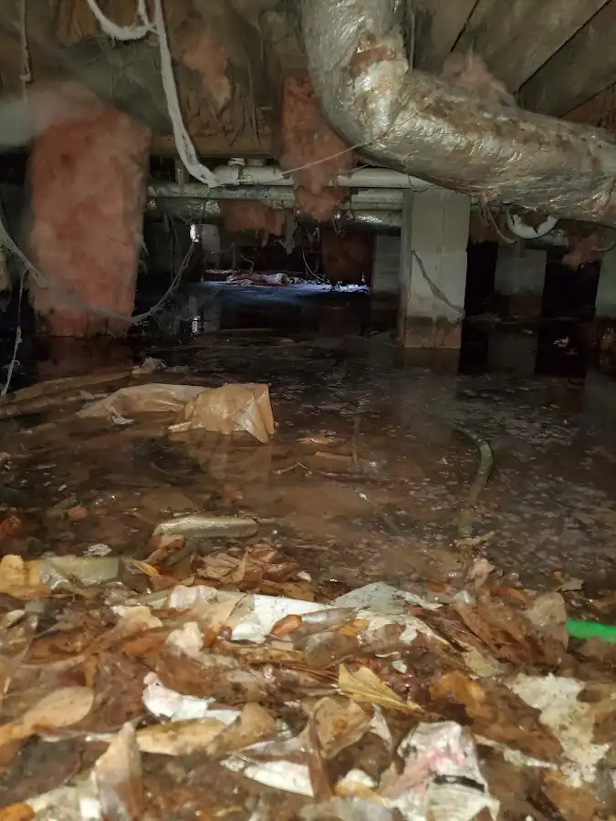 Crawl space flood assessment for Commercial Water Damage Restoration in Westchester